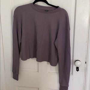 Dark purple cropped T-shirt